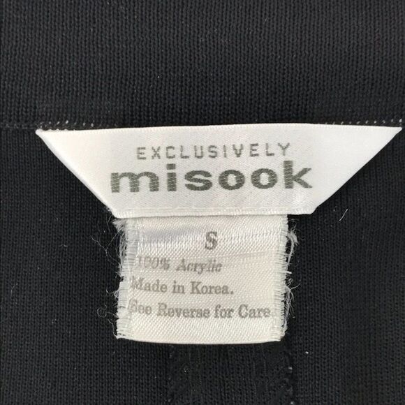 Exclusively Misook High Rise Pull On Knit Pant Womens Small Stretch 100% Acrylic - Picture 10 of 12